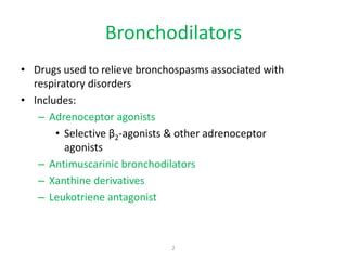 Bronchodilators Ppt