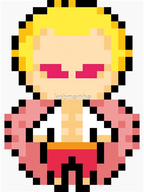 One Piece Doflamingo Pixel Art Sticker For Sale By Kobmamba Redbubble