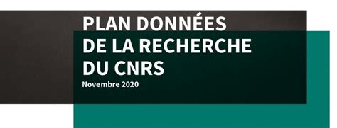 Plan Donn Es De La Recherche Du Cnrs Science Ouverte