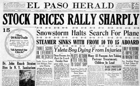 The Great Depression newspaper headlines: Turmoil & uncertainty after the 1929 stock market ...