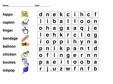 Easy Word Search Puzzles For Kids Printable