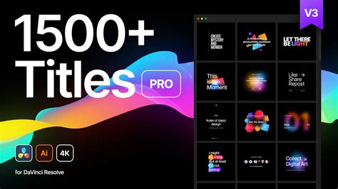 Get AMAZING Edits With 1500 Titles For DaVinci Resolve YouTube