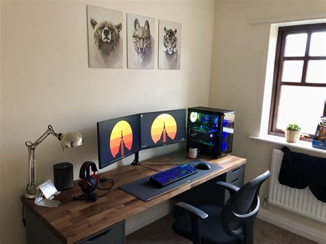 New house claimed a room for my office. | Gaming room setup, Gamer room ...