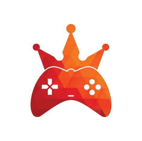 Game King Logo Icon Design Gamepad King Logo Vector Design