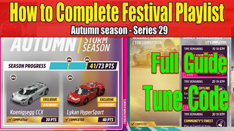 Forza Horizon How To Complete Festival Playlist Autumn Season Series