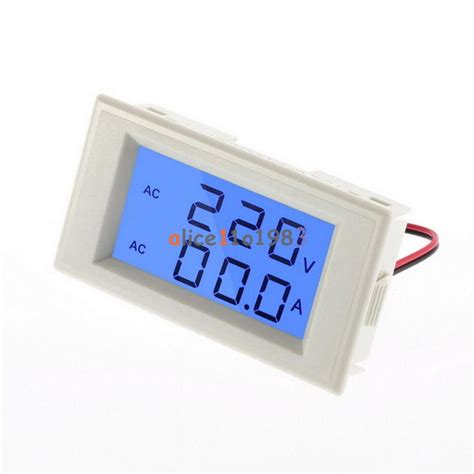 Digital Ammeter Voltmeter Lcd Panel Amp Volt Meter Ac 100a 300v 110v