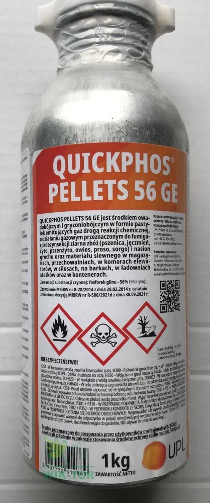 Quickphos Pellets 56GE do fumigacji zbóż silosów 1kg Ogrodniczy sklep