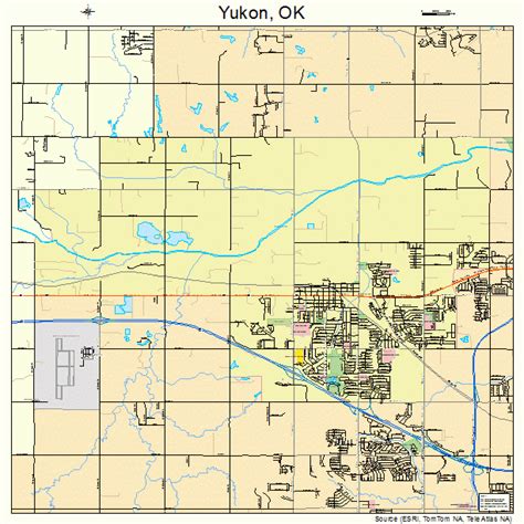 Yukon Ok Street Map