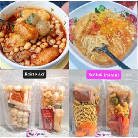 Jual Bakso Aci Instant Seblak Instant Baso Kekinian Halal Isi Lengkap