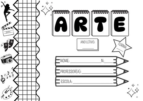 Capa De Caderno De Arte Para Colorir - 10