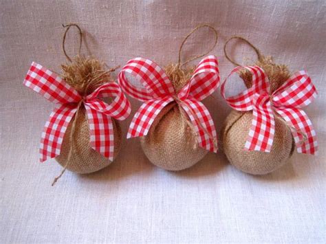 Rustic Burlap Ornaments Christmas Tree Ornaments Burlap Balls