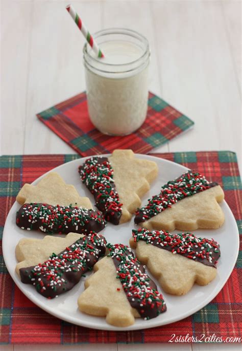 Chocolate Dipped Shortbread Cutouts Made These Tonight Theyre