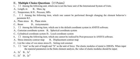 Solved Ii Multiple Choice Questions Points Among Chegg