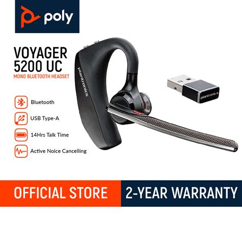 Poly Voyager Uc Plantronics Bluetooth Single Ear Monaural