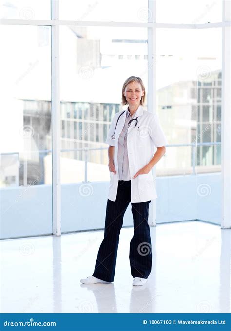 Mature Female Doctor Isolated In Hospital Stock Image Image Of Kind Clinic 10067103