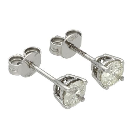 18ct White Gold Diamond Stud Earrings Miltons Diamonds