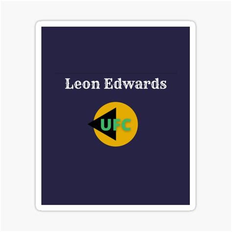 "Leon Edwards" Sticker for Sale by 0553535457 | Redbubble