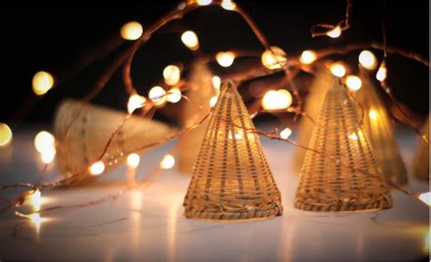 Metal LED String Light Golden Metal Cube Shape String Light for Diwali ...