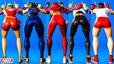 Fortnite Bully Emote Showcase With All Thicc Girl Skins 🍑😍 Very Sus