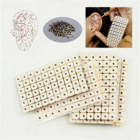 1200pcs Disposable Press Needle Ear Seed Acupuncture Vaccaria Plaster Bean Massagee Multi