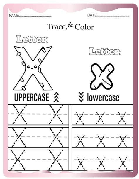 Feuilles De Travail Sur Les Lettres De Traçage De La Maternelle