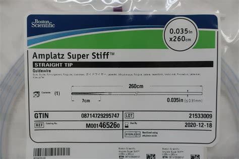 New BOSTON SCIENTIFIC Amplatz Super Stiff Straight Tip Guidewire 0 035