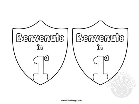 Benvenuto In Prima Distintivo Per Bambini Tuttodisegni