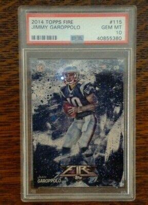 Topps Fire Jimmy Garoppolo Rookie Psa Gem Mint Raiders Ebay