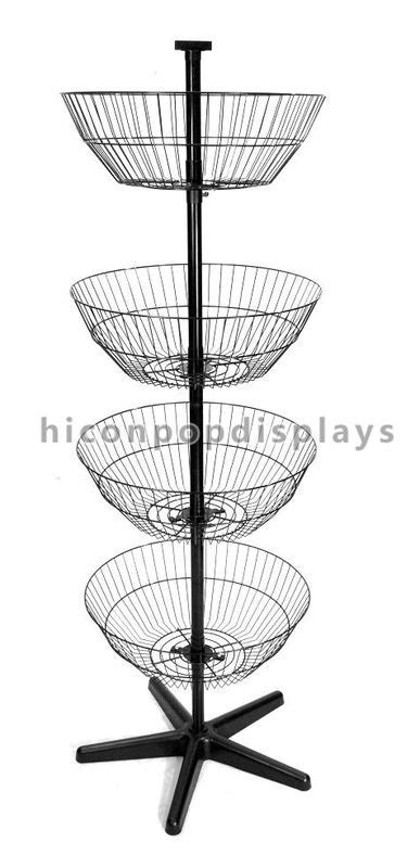 Rotating Spinner Rack Display Stand Floor Standing Tier Basket Stand