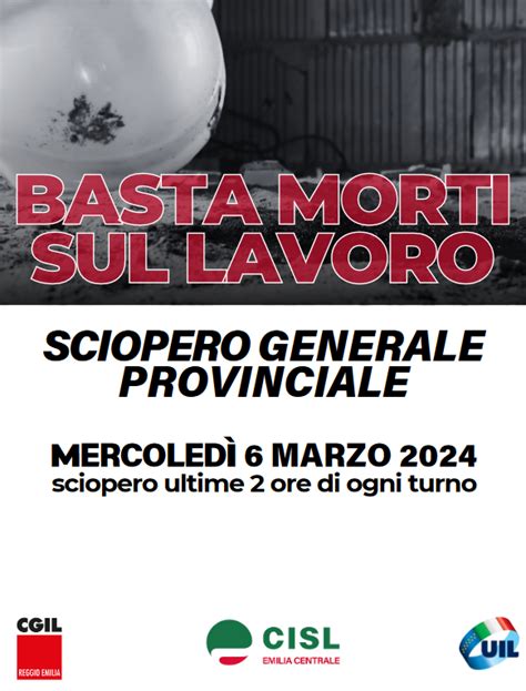 Nuova Tragedia Sul Lavoro Un Morto A Mancasale Cgil Cisl Uil