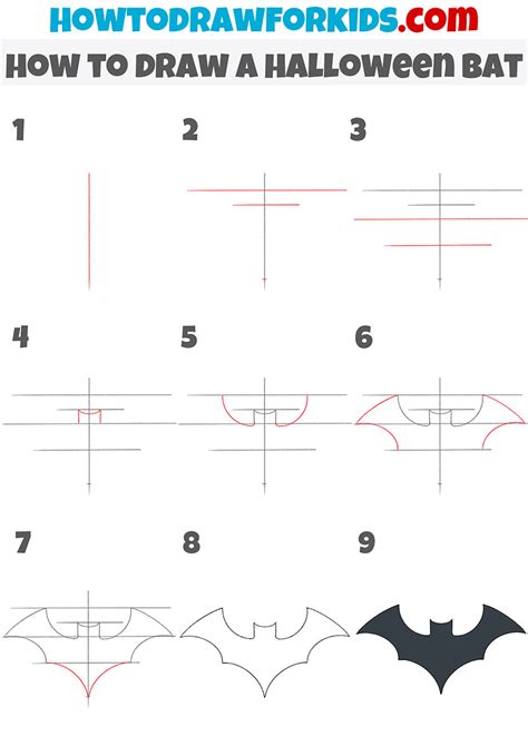 How to Draw a Halloween Bat - Easy Drawing Tutorial For Kids