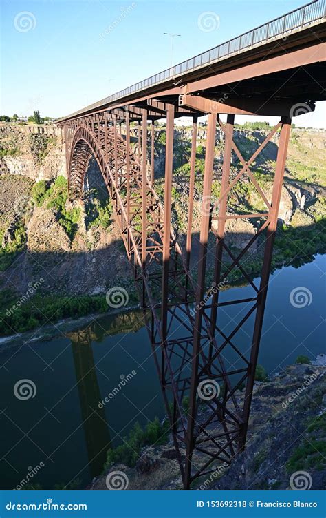 The Perrine Bridge in Twin Falls, Idaho. Stock Photo - Image of ...