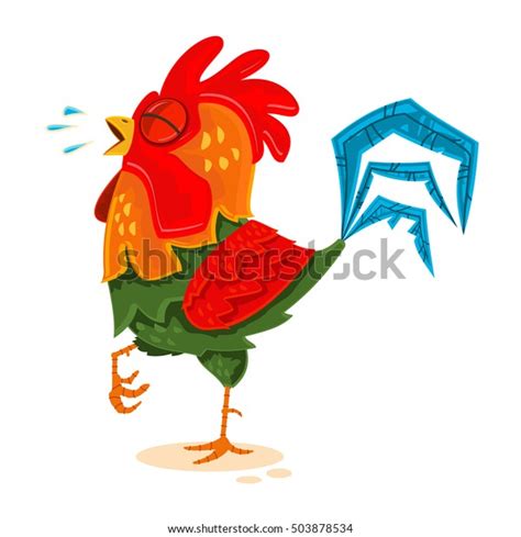 Rooster Cartoon Vector Illustration Zodiac Symbol Stock Vector (Royalty ...