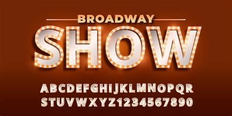 Free Vector Realistic Broadway Font Design