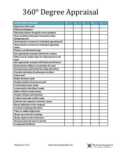 The 360 Degree Evaluation Form Example Guide To Using It