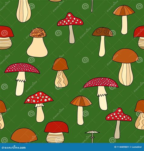 Doodle Mushroom Icon Hand Drawn Sketch Linear Vector Illustration