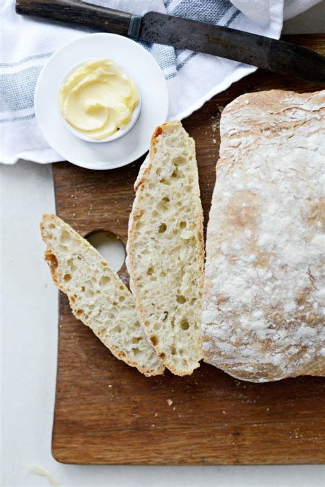 Homemade No Knead Ciabatta Bread Simply Scratch