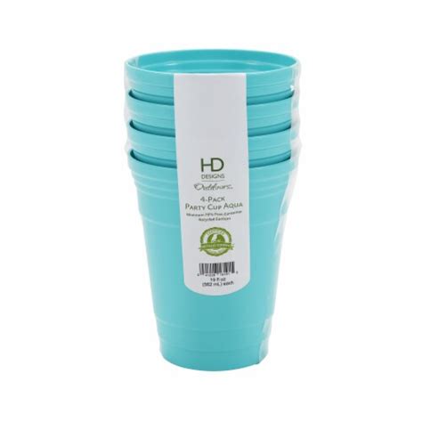 HD Designs Outdoors® Party Cup - 4 Pack - Aqua, 19 fl oz - Food 4 Less