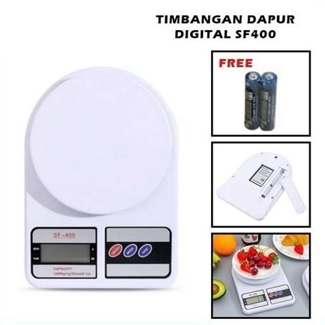 Jual TIMBANGAN DAPUR DIGITAL SF400 10KG FREE BATERAI KITCHEN SCALE SF