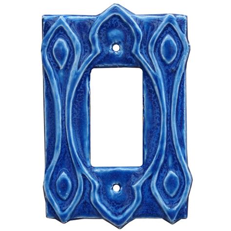 Moroccan Ceramic Single Rocker Light Switch Cover Gfi Outlet Plate Unique Handmade