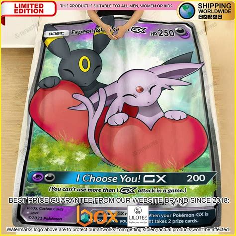 HOT Espeon Umbreon I Choose You Luxury Blanket Express Your Unique Style With BoxBoxShirt