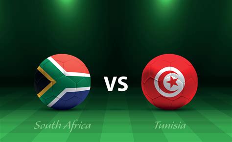 South Africa vs Tunisia football scoreboard broadcast template 36471988 ...