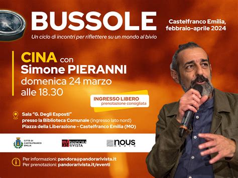 Bussole Cina Con Simone Pieranni A Castelfranco Emilia Pandora Rivista