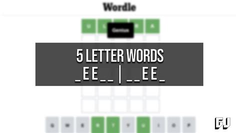 5 Letter Words With Ee In The Middle Wordle Guide Gamer Journalist