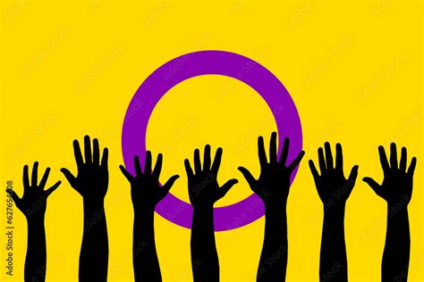 Lgbtqi Trans And Intersex Rights Concept Human Hands Over Intersex