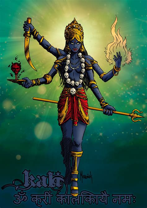 Artstation Goddess Kali Pablo Maruñak Kali Goddess Indian Goddess