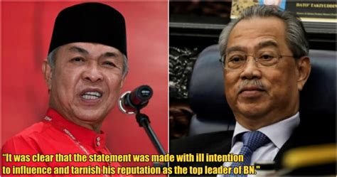 Zahid Hamidi Is Suing Muhyiddin For Making Defamatory Statement Against