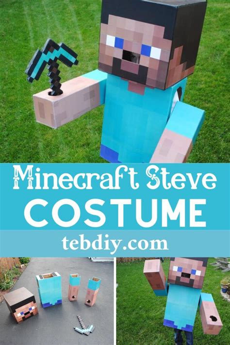 How To Make Minecraft Steve Costume Teb Diy