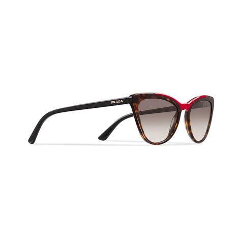 Prada Prada Ultravox Cat Eye Sunglasses Red Tortoiseshell Prada Collection Sunglasses