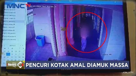 Pencuri Kotak Amal Masjid Di Tanjung Balai Sumut Diamuk Massa LIP